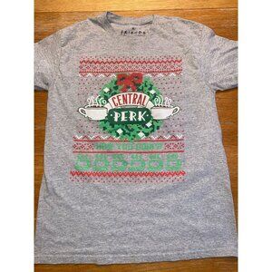 Friends Central Perk Ugly Christmas Sweater T-Shirt Grey